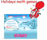 counting up to 5 game with Santa claus, counting winter game for preschoolers and toddlers