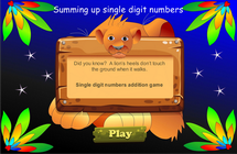 Single digit numbers addition math game for children, add and subtract single digit numbers game for grade 1 and 2, adding and subtracting math game for children of all grades