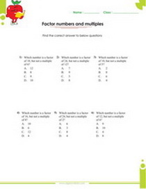factors and multiples of a number worksheet, similarities between factors and numbers