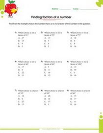 Find all factors of a number worksheet, how to find factors of a large number without using a calculator