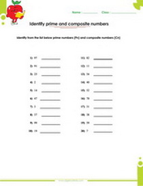 what is a prime number, prime numbers vs composite numbers worksheet