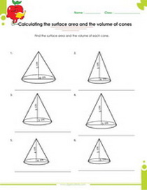 surface area and volume of cone worksheet, base radius of a cone formula.