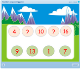 Numbers sequencing game for children, holiday season math game for children, math games for children during holiday, ordering games for ks1,ks2 and first grade