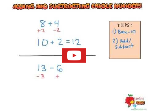 adding and subtracting whole numbers youtube video tutorial for student, how to add and subtract whole numbers tutorial, whole numbers addition and subtraction worksheets with practical examples.