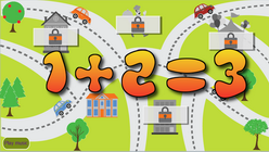 Single digit numbers addition math game for children, add and subtract single digit numbers game for grade 1 and 2, adding and subtracting math game for children of all grades