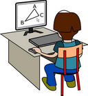 Trigonometry worksheets, right triangle worksheets for kids, calculating the side of a right triangle knowing another side and one angle.