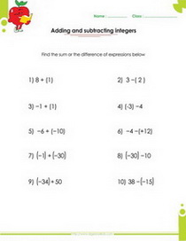 addition and subtraction of algebraic expressions worksheets with answers, games, quizzes, video tutorials