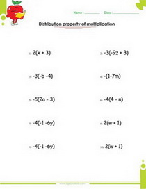 distributive property of multiplication worksheet with answers